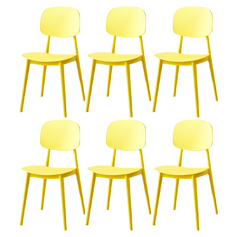 Contemporary Style Open Back Plastic Dining Side Chair for Home