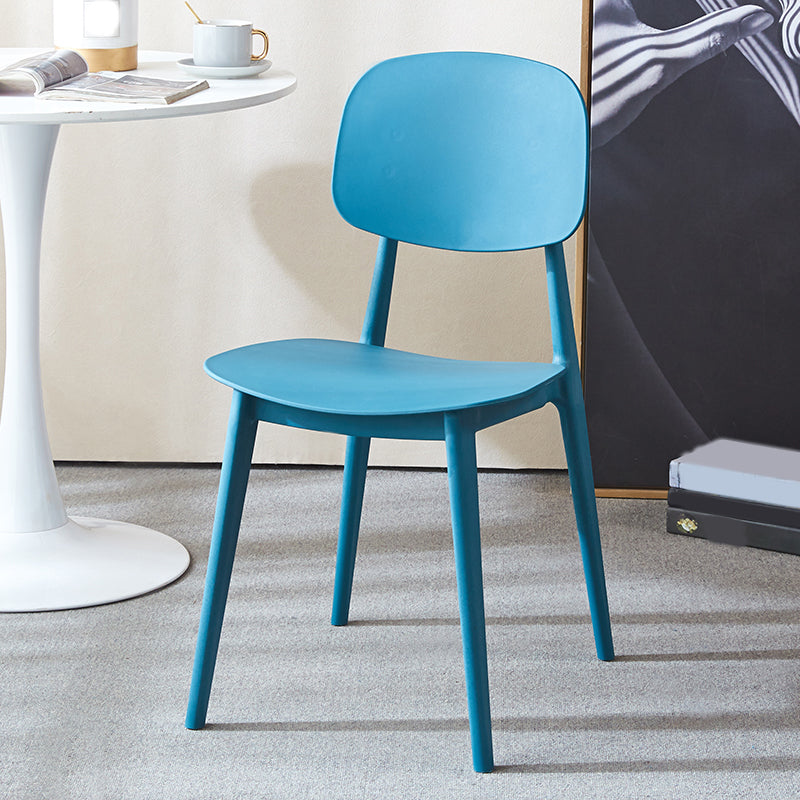 Contemporary Style Open Back Plastic Dining Side Chair for Home