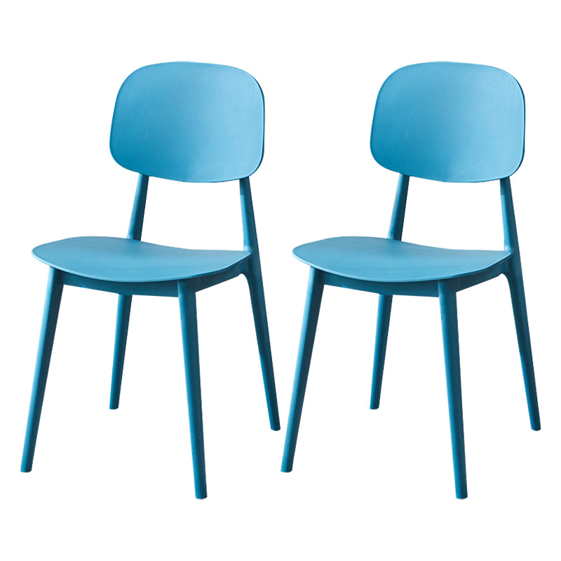 Contemporary Style Open Back Plastic Dining Side Chair for Home