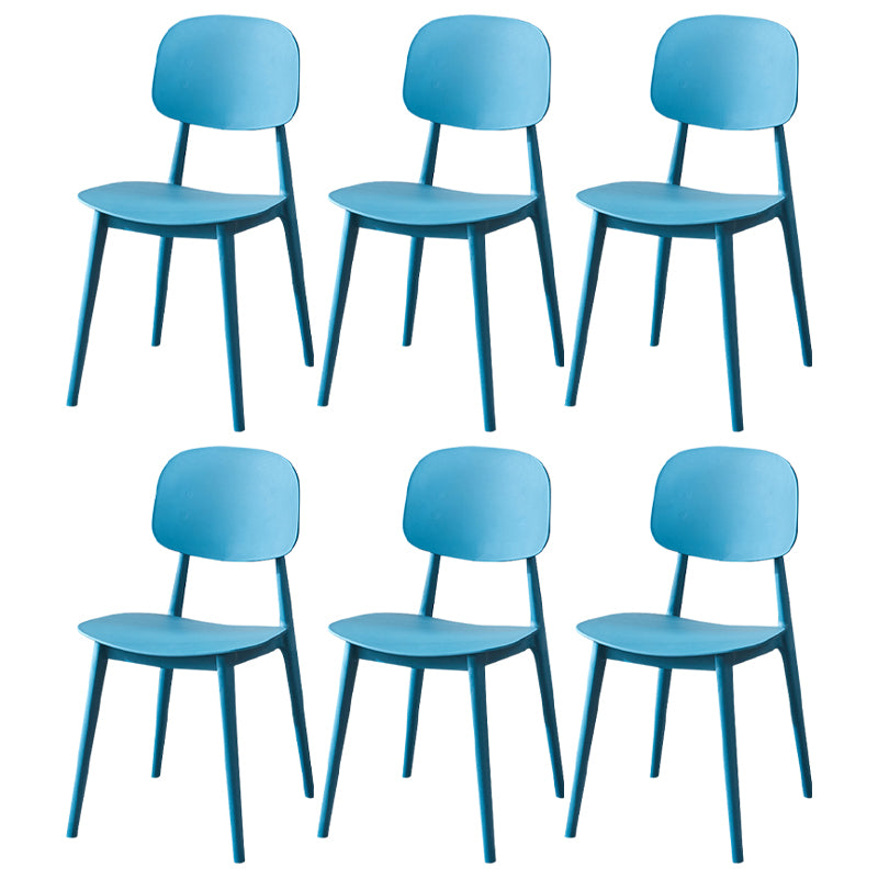 Contemporary Style Open Back Plastic Dining Side Chair for Home