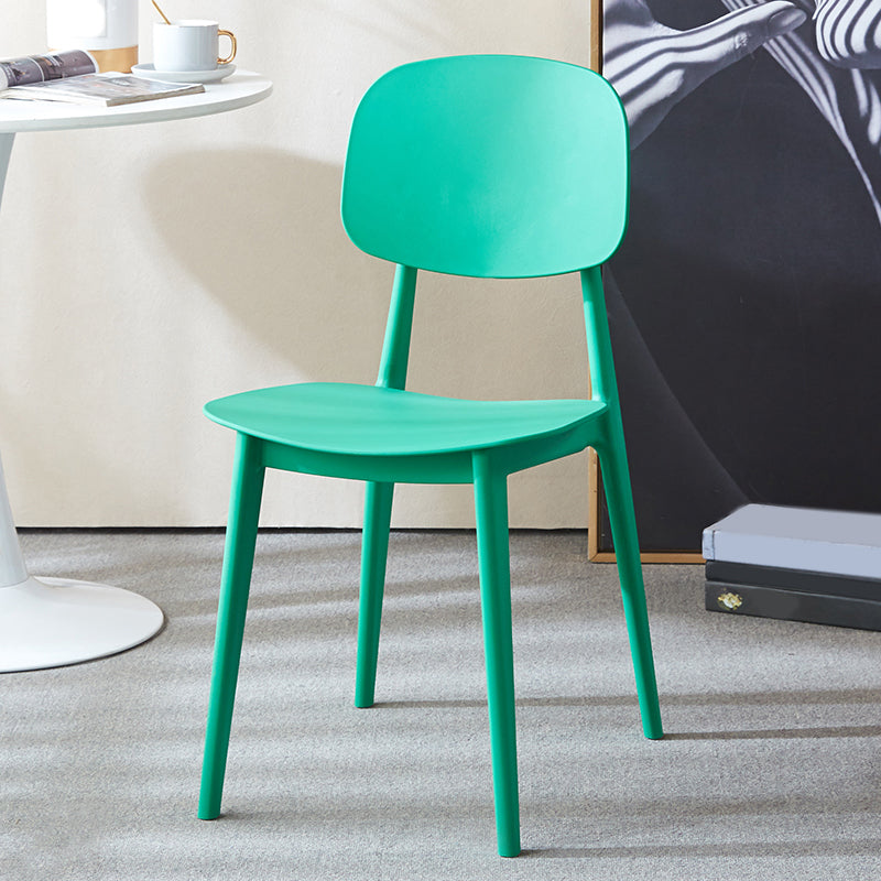 Contemporary Style Open Back Plastic Dining Side Chair for Home