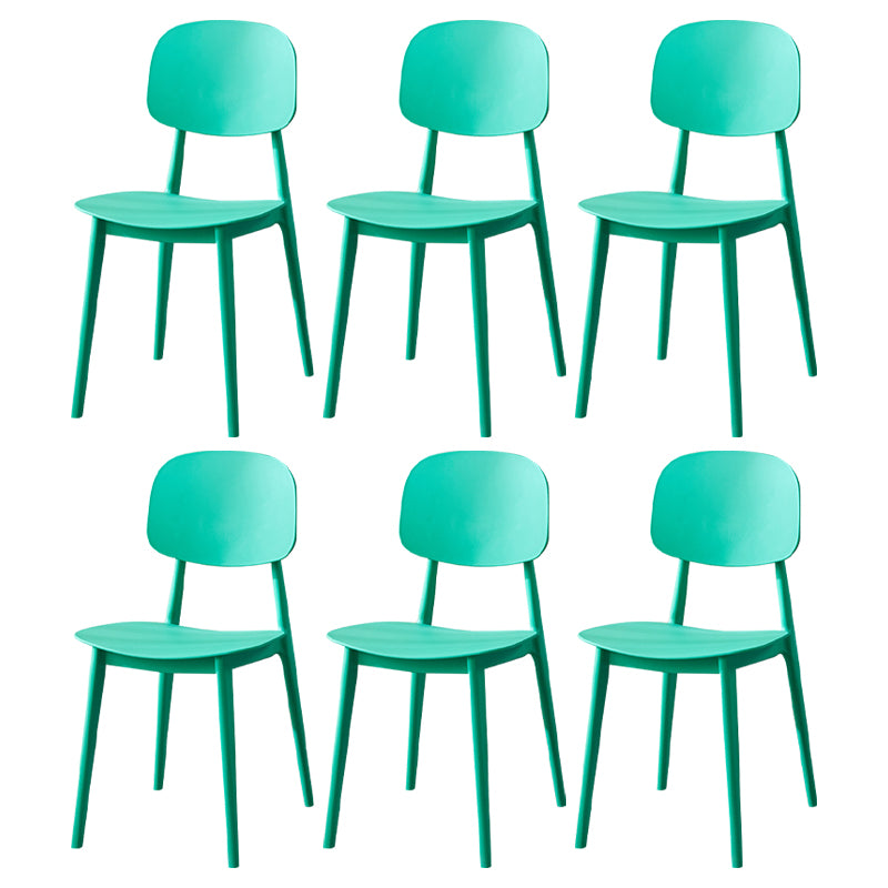 Contemporary Style Open Back Plastic Dining Side Chair for Home