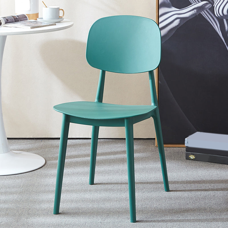 Contemporary Style Open Back Plastic Dining Side Chair for Home