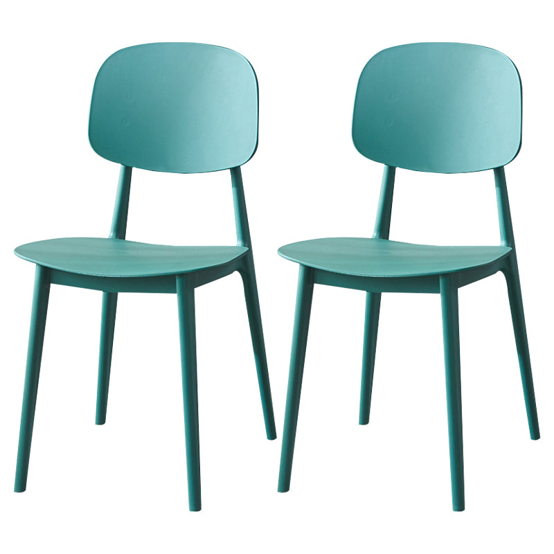 Contemporary Style Open Back Plastic Dining Side Chair for Home