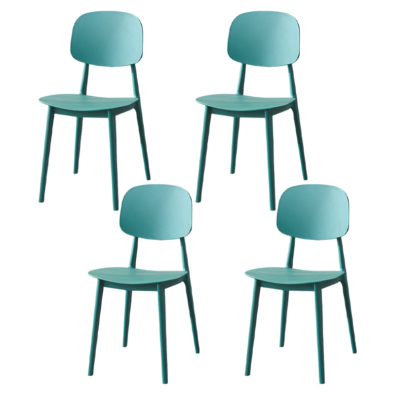 Contemporary Style Open Back Plastic Dining Side Chair for Home