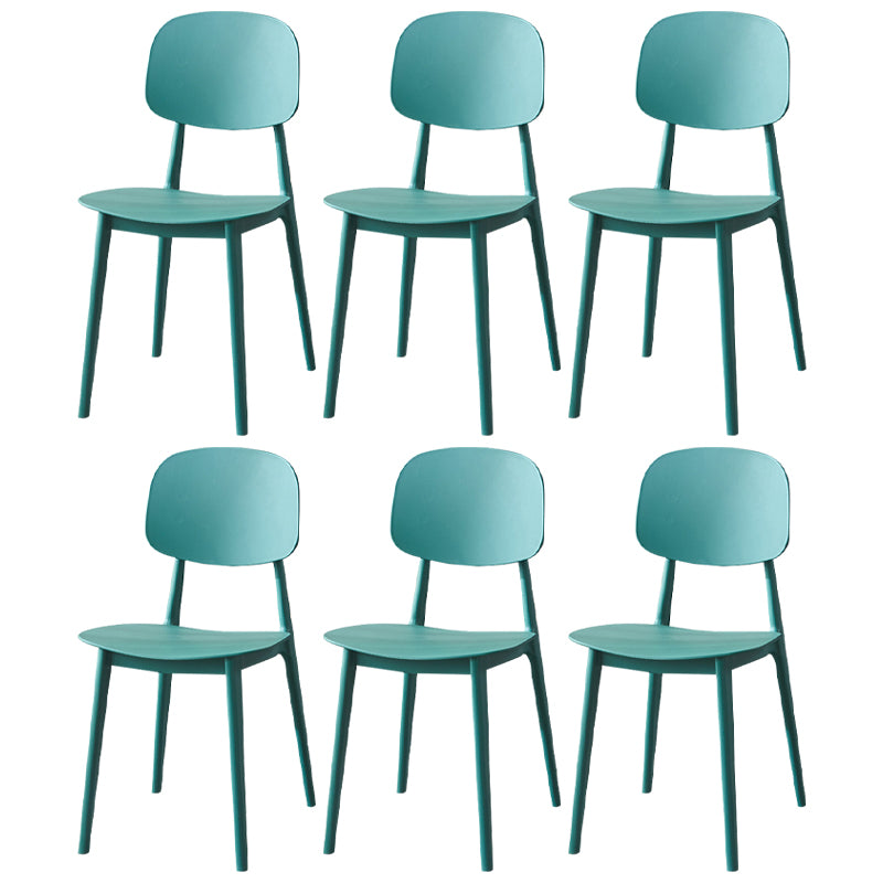 Contemporary Style Open Back Plastic Dining Side Chair for Home