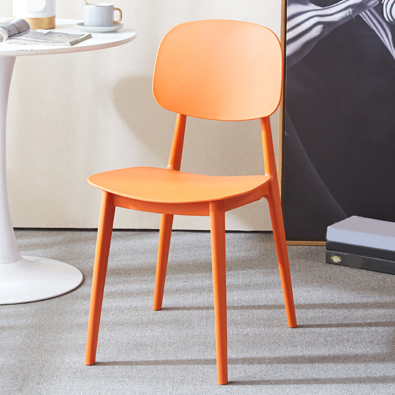 Contemporary Style Open Back Plastic Dining Side Chair for Home