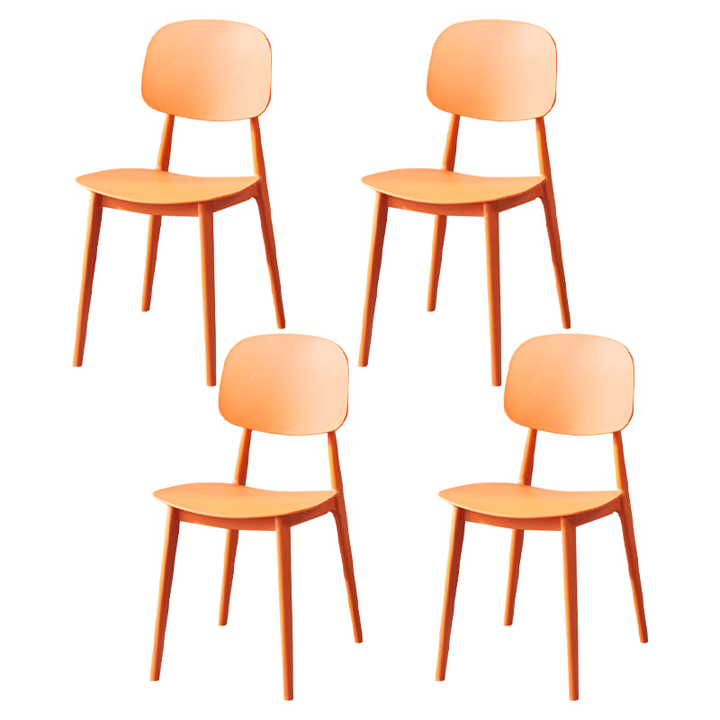 Contemporary Style Open Back Plastic Dining Side Chair for Home