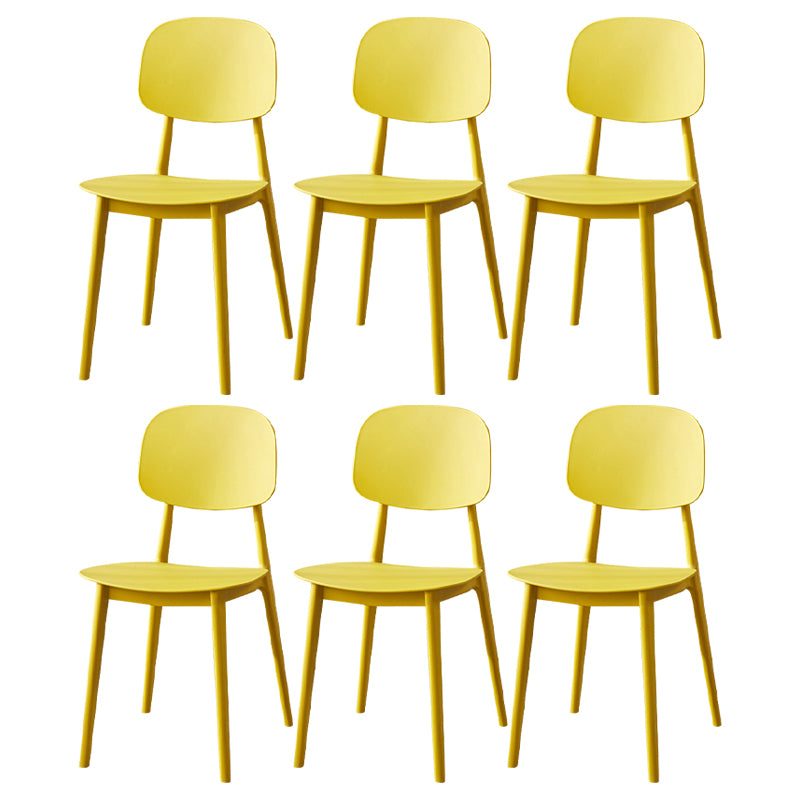 Contemporary Style Open Back Plastic Dining Side Chair for Home