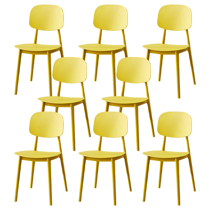 Contemporary Style Open Back Plastic Dining Side Chair for Home