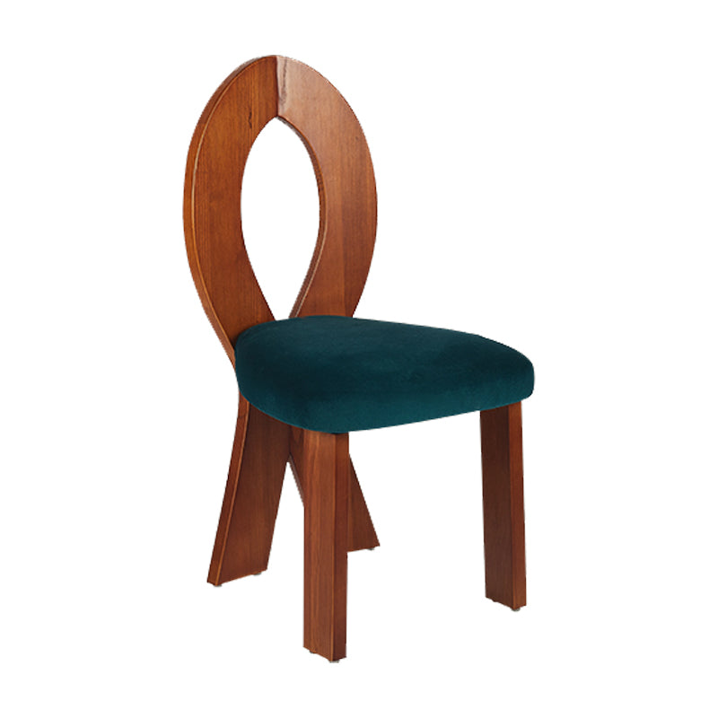 Modern Dining Room Open Back Solid Wood Upholstered Dining Chair