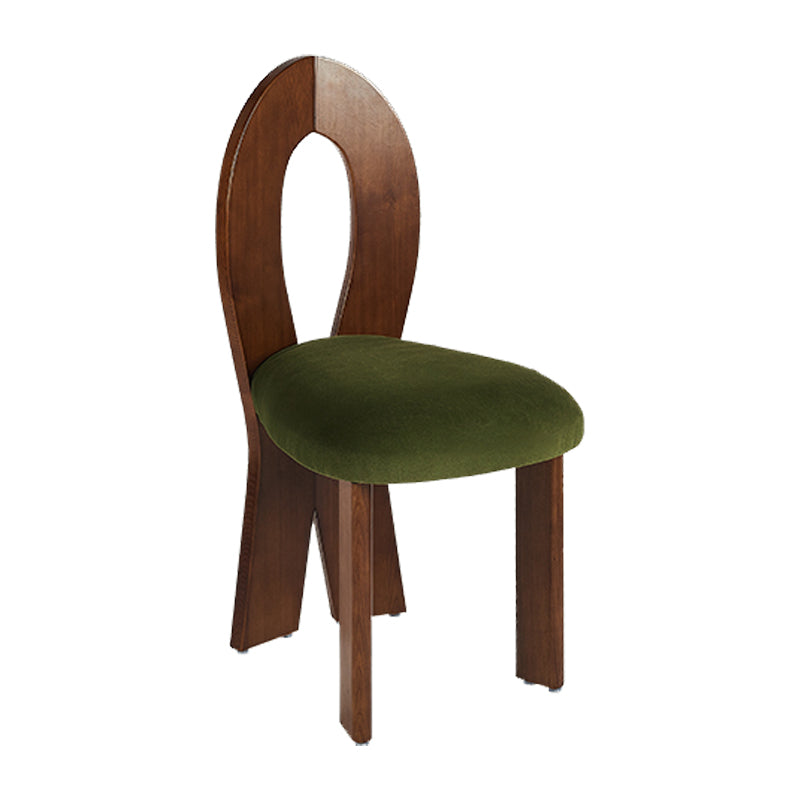 Modern Dining Room Open Back Solid Wood Upholstered Dining Chair