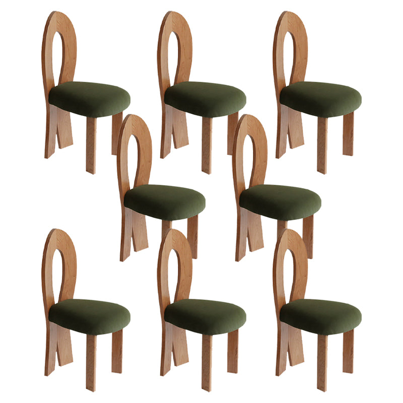 Modern Dining Room Open Back Solid Wood Upholstered Dining Chair