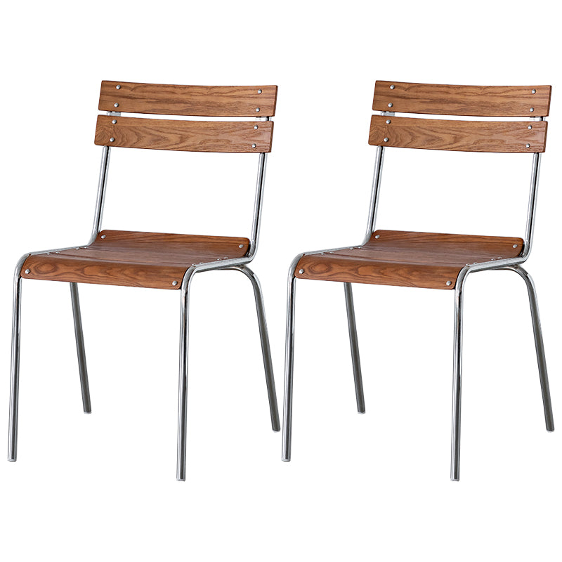 Contemporary Beech Solid Wood Armless Bar Stool with Footrest