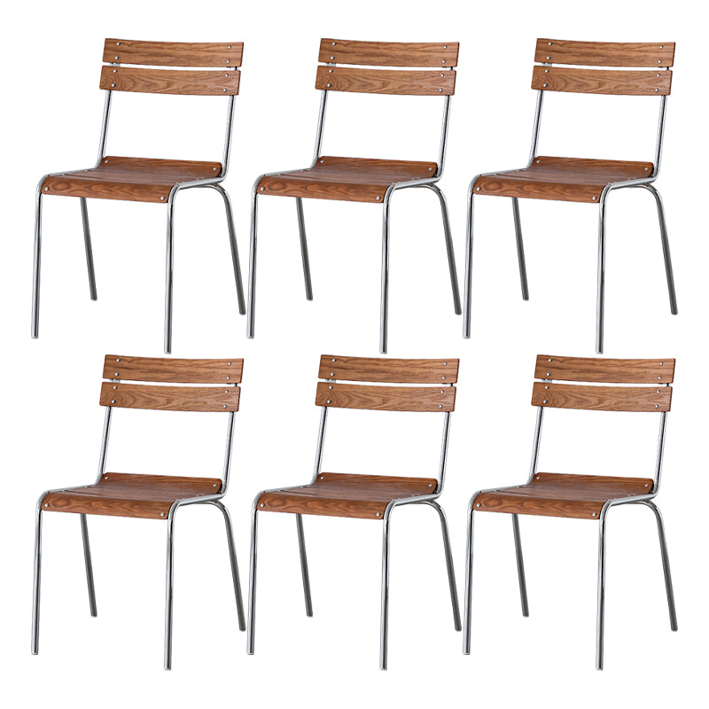 Contemporary Beech Solid Wood Armless Bar Stool with Footrest