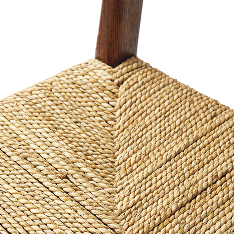 Contemporary Low Back Armless Bar Stool with Ash Solid Wood Base