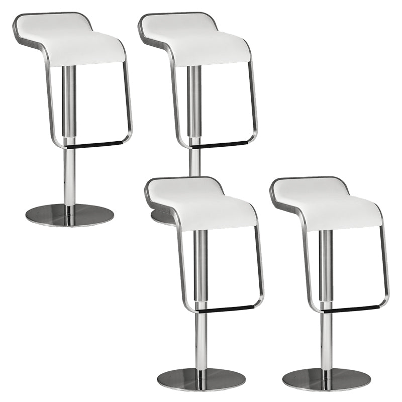 Modern Style Adjustable Backrest Counter Stool with Leather Cushion