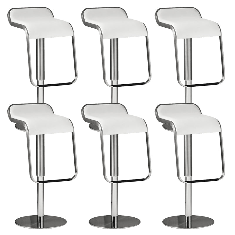 Modern Style Adjustable Backrest Counter Stool with Leather Cushion