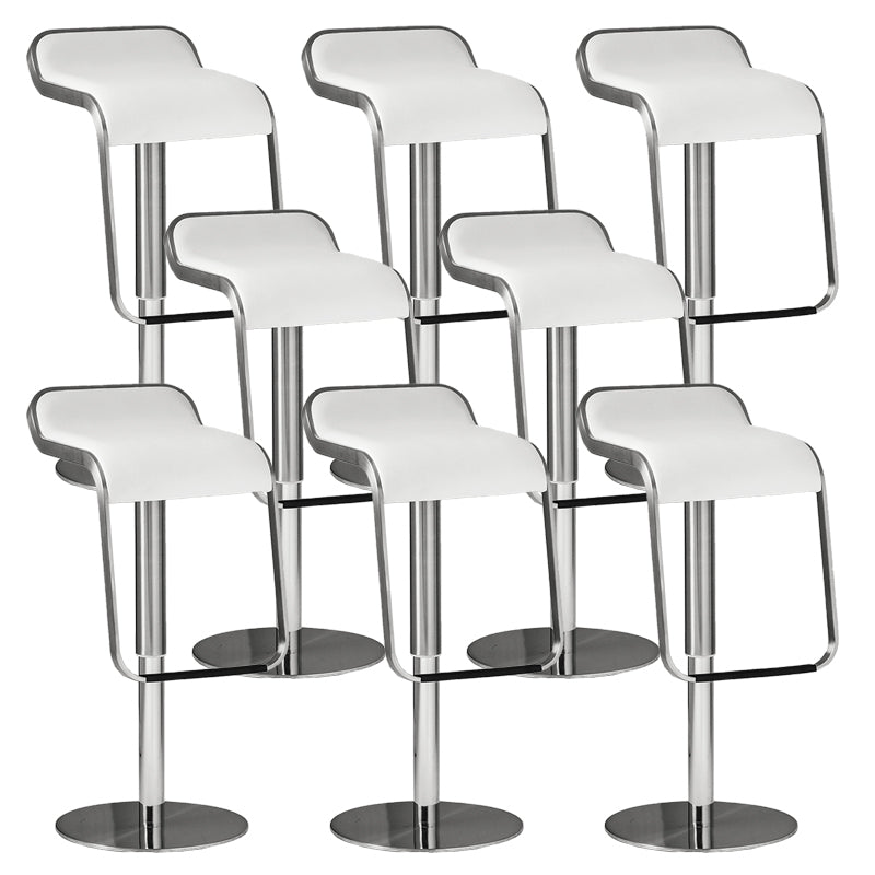 Modern Style Adjustable Backrest Counter Stool with Leather Cushion