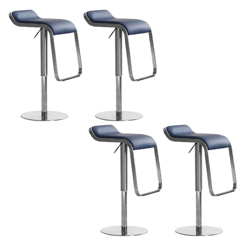 Modern Style Adjustable Backrest Counter Stool with Leather Cushion