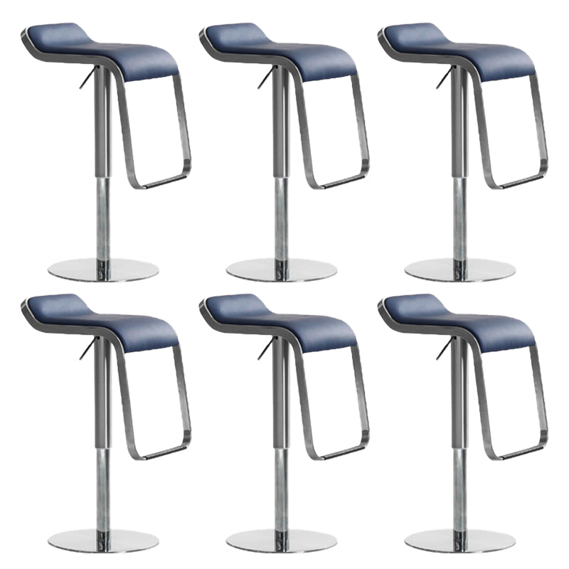 Modern Style Adjustable Backrest Counter Stool with Leather Cushion