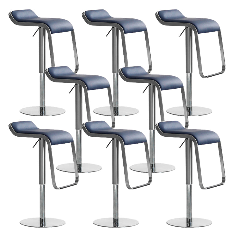 Modern Style Adjustable Backrest Counter Stool with Leather Cushion