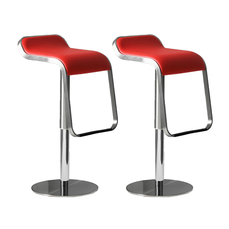 Modern Style Adjustable Backrest Counter Stool with Leather Cushion