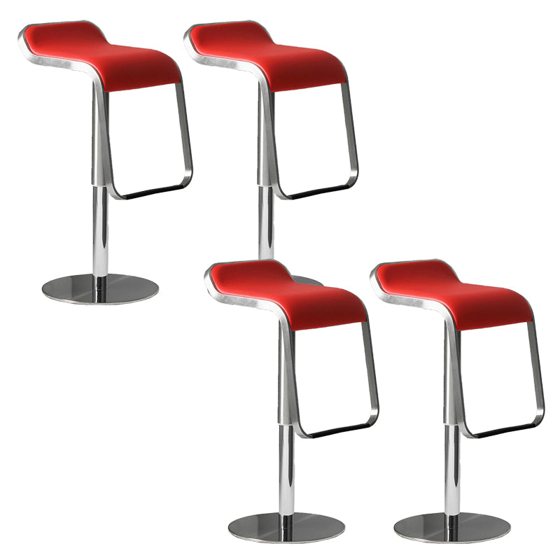 Modern Style Adjustable Backrest Counter Stool with Leather Cushion