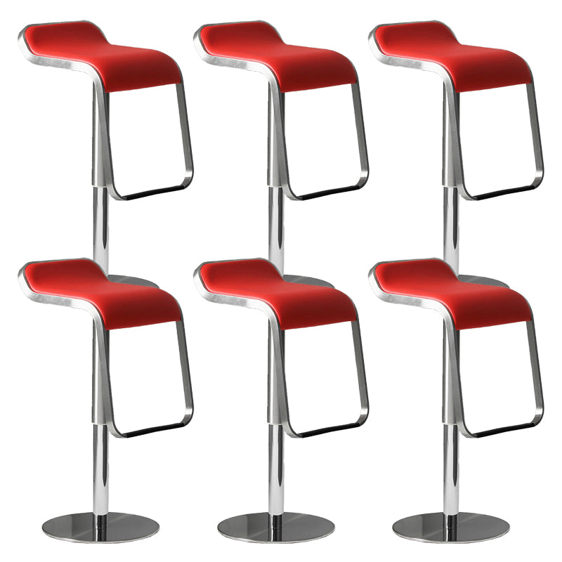 Modern Style Adjustable Backrest Counter Stool with Leather Cushion