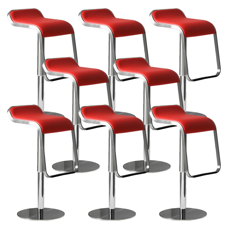 Modern Style Adjustable Backrest Counter Stool with Leather Cushion