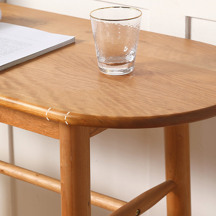 1/2/3 Pieces Modern Rectangle Cherry Wood Counter Table with High Stools