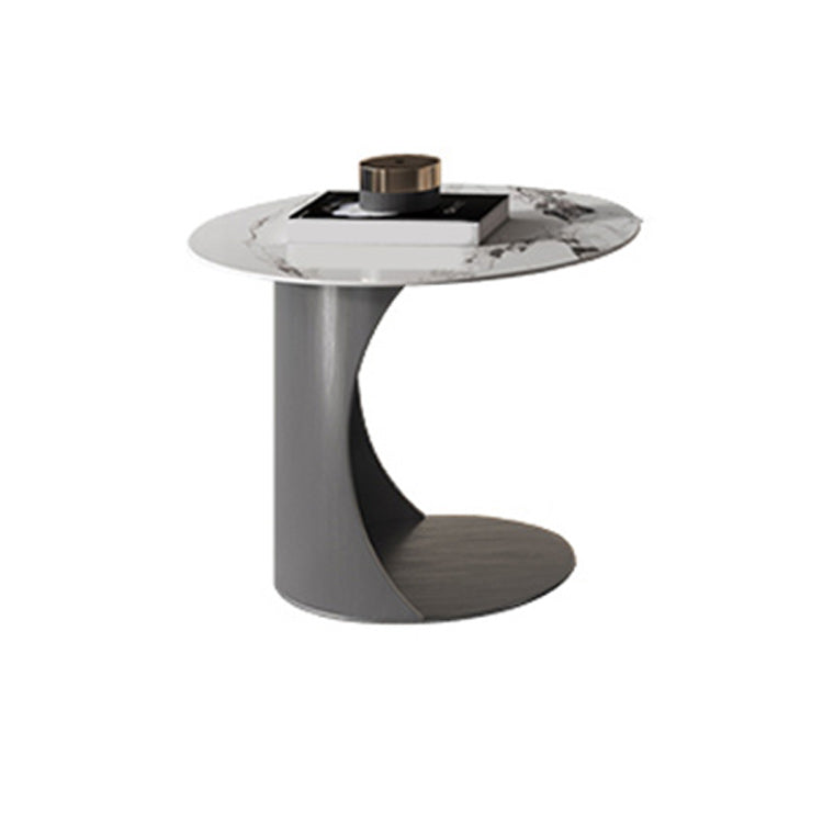 27" Wide White Contemporary Slate Gloss Finish Coffee Cocktail Table