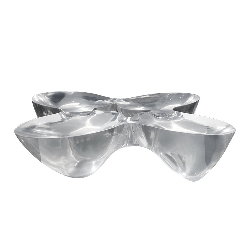 3 Legs Clear Contemporary Acrylic Single Coffee Cocktail Table