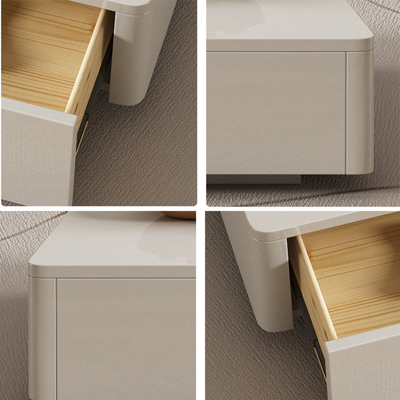 Scandinavian TV Stand Console with Pine Drawer for Living Room