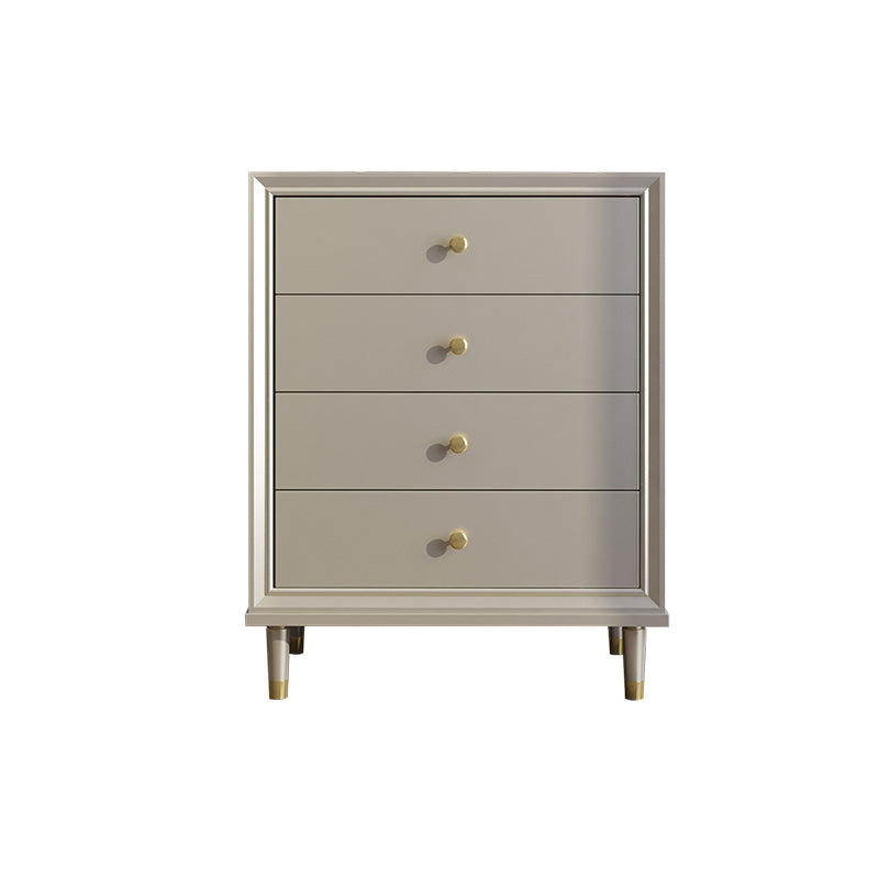 Glam Champagne Color Storage Chest with Soft-Close Drawers for Home