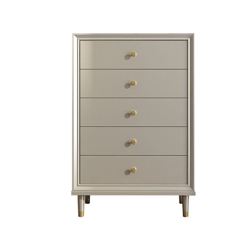 Glam Champagne Color Storage Chest with Soft-Close Drawers for Home