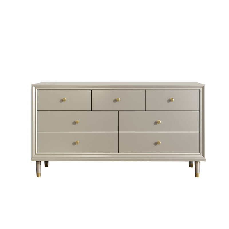 Glam Champagne Color Storage Chest with Soft-Close Drawers for Home