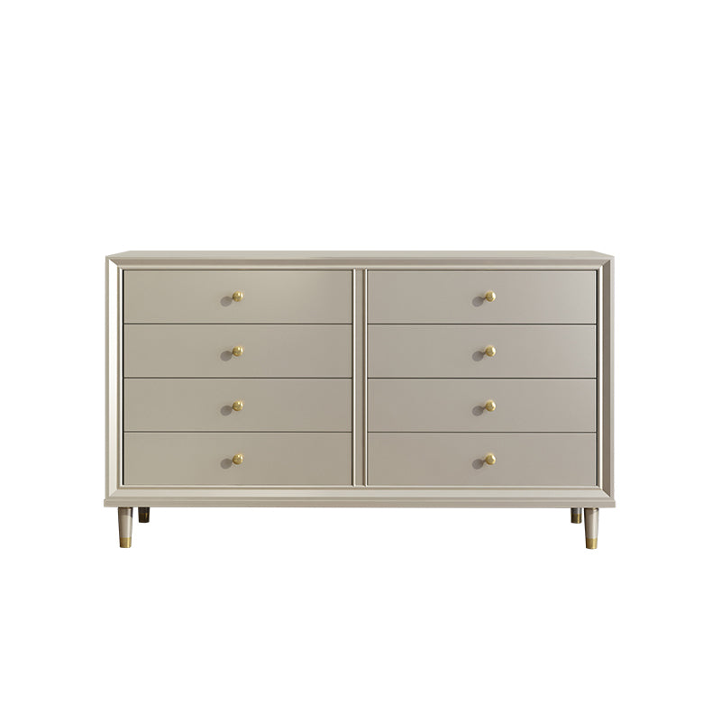 Glam Champagne Color Storage Chest with Soft-Close Drawers for Home