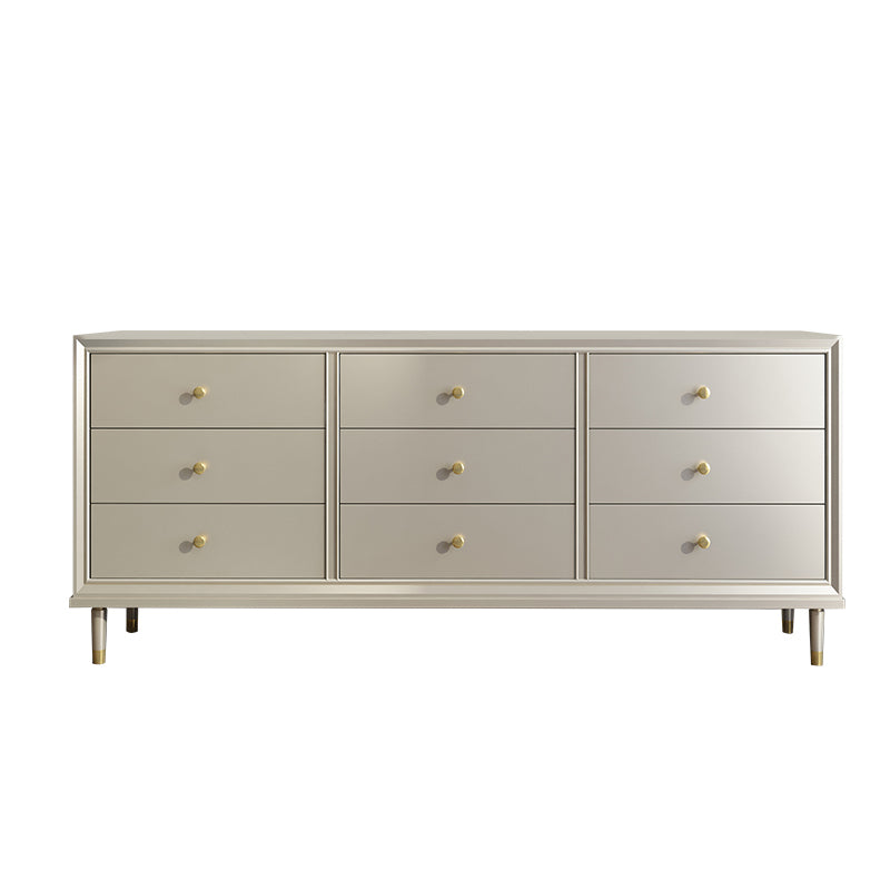 Glam Champagne Color Storage Chest with Soft-Close Drawers for Home