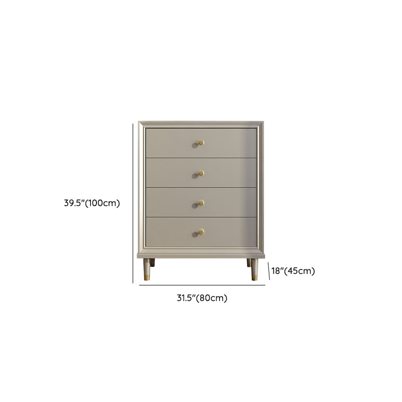 Glam Champagne Color Storage Chest with Soft-Close Drawers for Home