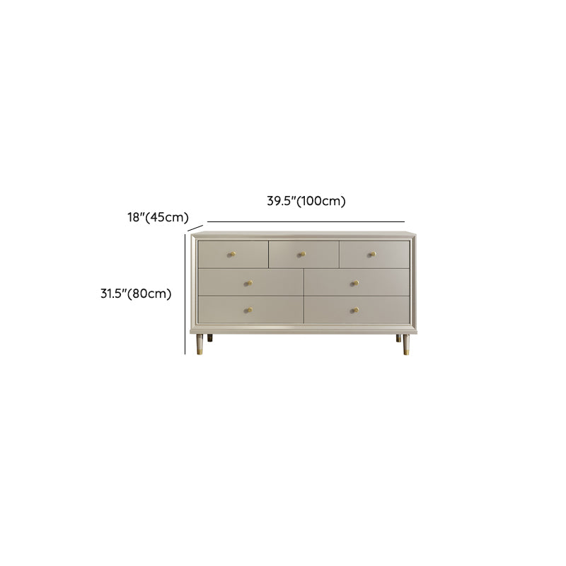 Glam Champagne Color Storage Chest with Soft-Close Drawers for Home