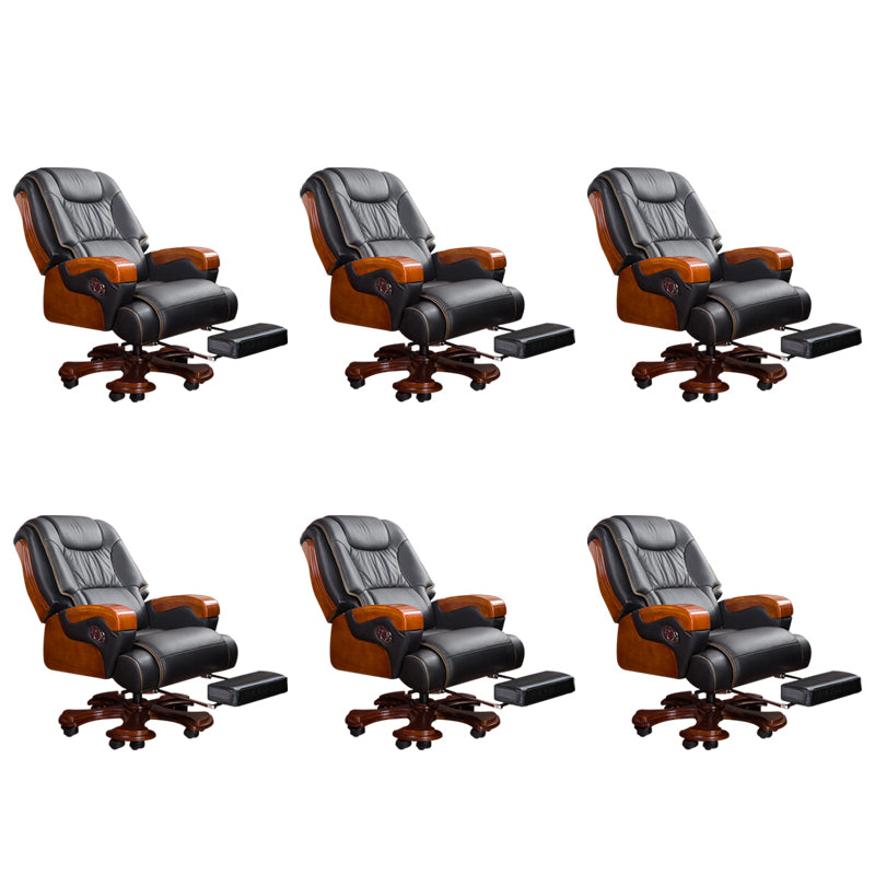 Modern Office Chair Leather Tilt Mechanism No Distressing Ergonomic Slide Chair