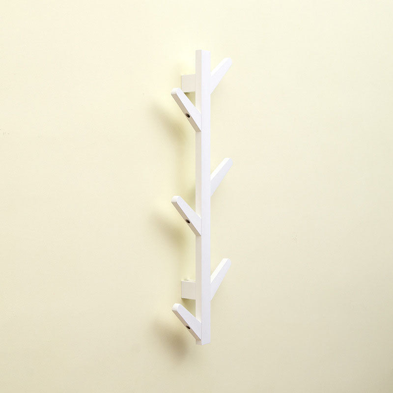 Wall Mounted Coat Hanger Modern Simple Wooden Coat Hanger with Hooks