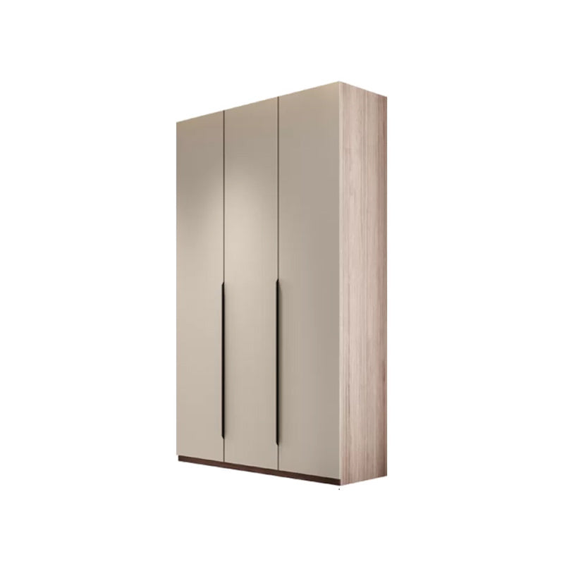 Hinged Storage Cabinet Modern Wardrobe Armoire with Garment Rod
