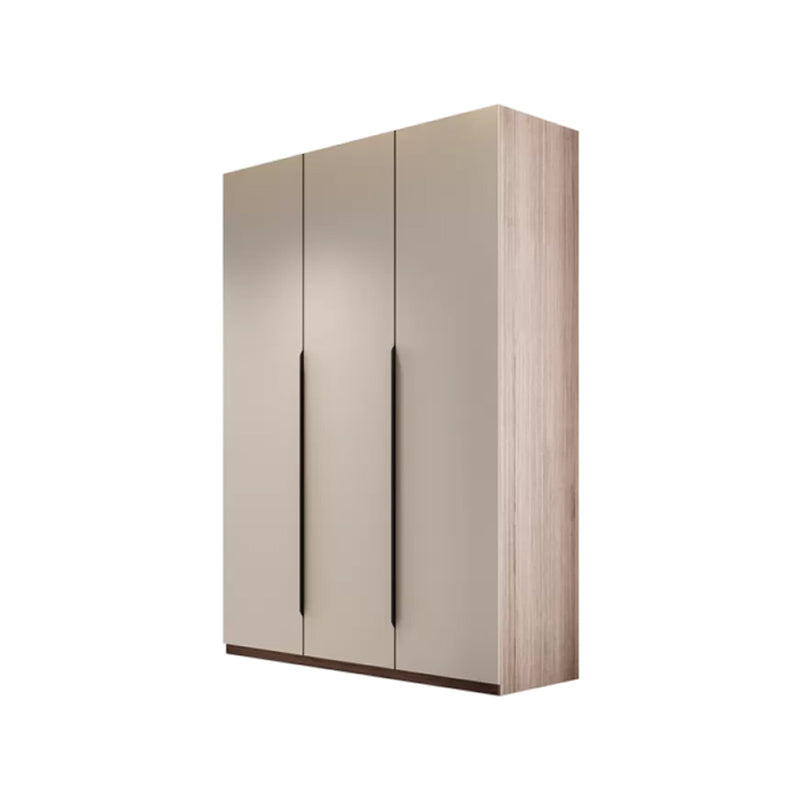 Hinged Storage Cabinet Modern Wardrobe Armoire with Garment Rod