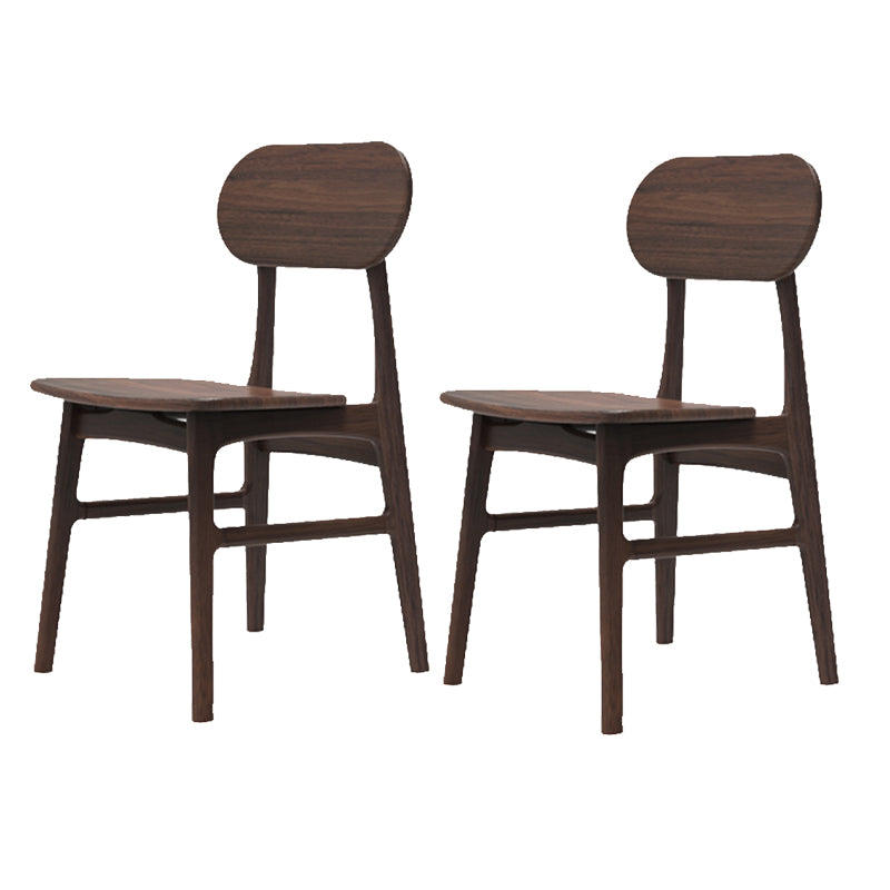 Modern Armless Dining Chairs Solid Wood Open Back Dining Chairs for Dining Room