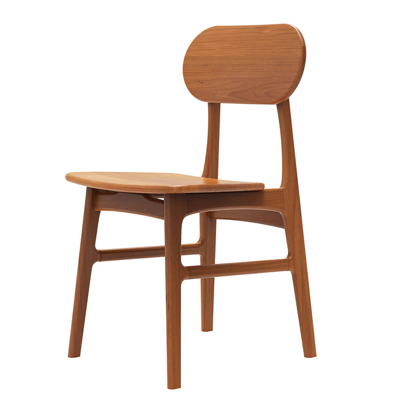 Modern Armless Dining Chairs Solid Wood Open Back Dining Chairs for Dining Room