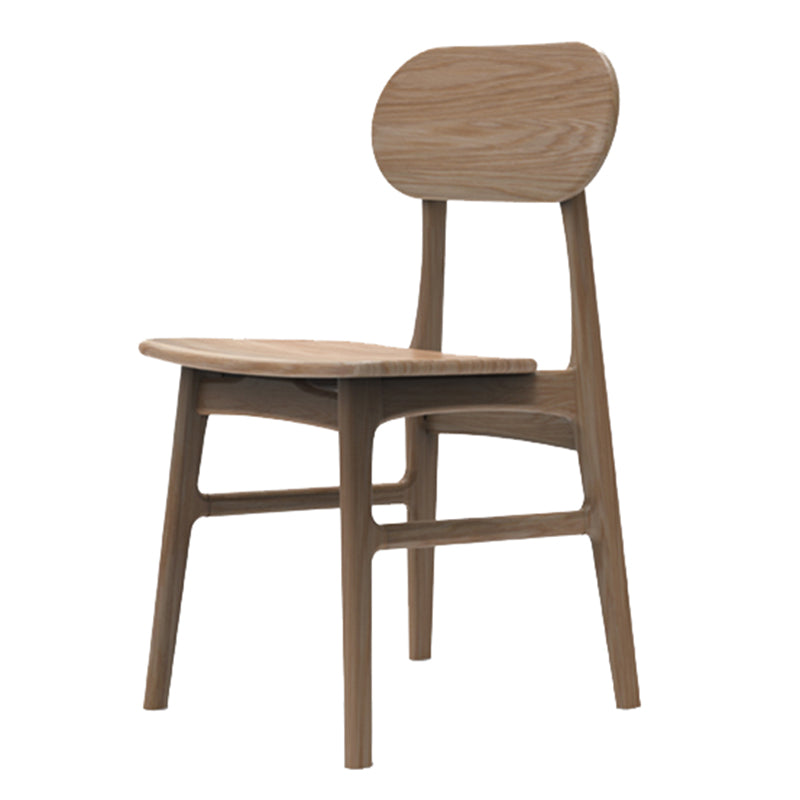 Modern Armless Dining Chairs Solid Wood Open Back Dining Chairs for Dining Room