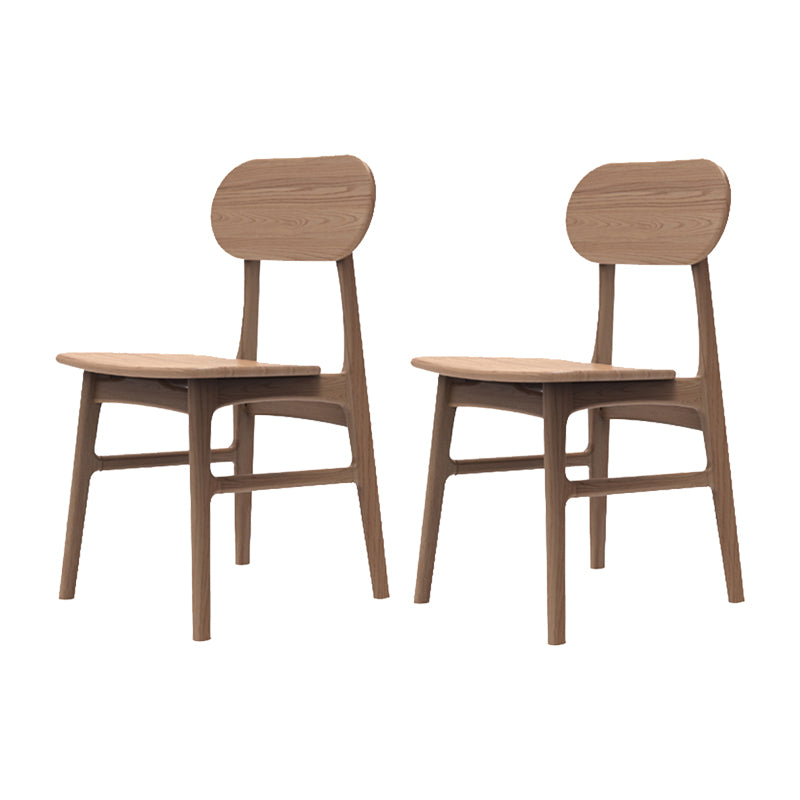 Modern Armless Dining Chairs Solid Wood Open Back Dining Chairs for Dining Room