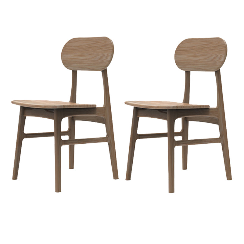 Modern Armless Dining Chairs Solid Wood Open Back Dining Chairs for Dining Room